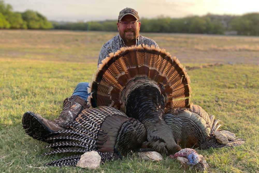 hunter with tom turkey